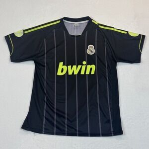 Real Madrid Black & Green Soccer Jersey Size Large